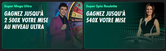 Super promotions at the live casino BET365 FRANCE